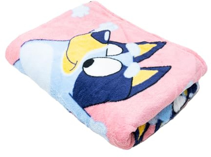 Suncity Manta Infantil Coralina 100x140cm – para Bluey Fan – Manta Bebe Invierno Suave y Ligera para Niños y Niñas, Decoración Habitación, Regalo Cumpleaños (Rosa)