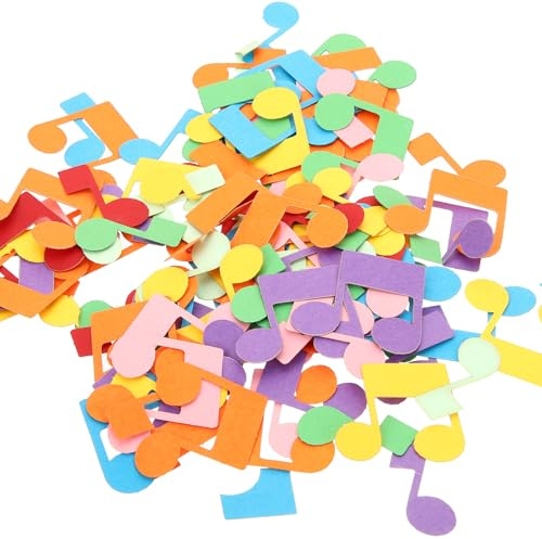 BETOOKY Coriandoli Musicali 200 Pezzi Multicolore, Decorazioni Note Musicali in Carta per Feste, Bomboniere e Tavolo Sparso, Adatti per Matrimoni, Eventi e Party a Tema Colore Casuale