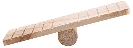 Phefop Juguete de Madera Tipo Balancín, Puente de Equilibrio, Balancín para Mascotas Pequeñas (hámster, Ratón, Jerbo, Chinchilla) con Control Interactivo Mediante los Dedos. Madera