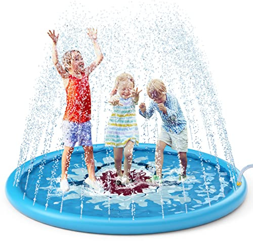 Jasonwell Splash Pad Sprinkler/ Play Mat for Kids, Outdoor Water Toys Inflatable for Baby Toddler Boys Girls Children Age 18+ Months ,Outside Backyard Dog Pool