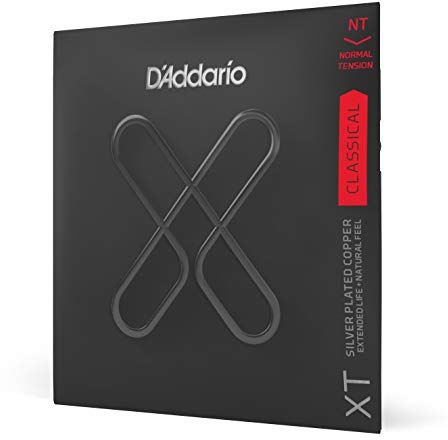 D'Addario Gitarrensaiten Konzertgitarre | Gitarrensaiten Akustikgitarre | Classical Guitar Strings | XTC45, versilberte XT Gitarrensaiten für Konzertgitarren, Klassische Kupfersaiten, Normale Spannung