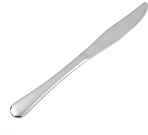 Garden Of Arts Lot de 2 couverts en acier inoxydable de qualité supérieure - Couteau à beurre et couteau de table - 20 cm