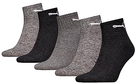 Puma Unisex Short Socken, Grau/Grau, 39/42 (5er Pack)