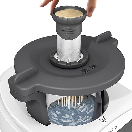 Mixle mixle Spätzleaufsatz V2, VERBESSERTE VERSION, kompatibel mit Monsieur Cuisine Smart, Connect & Trend, Zubehör, Spätzlemaker, aus Edelstahl, extra großer Einfülltrichter