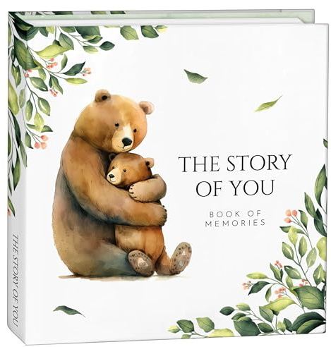 Keepsake Memory Book for Baby Boy Girl, First 5 Year Baby Book, Milestone Book That Captures Every Significant Event From Birth to Age 5, Gender Neutral Journal Scrapbook Photo Album