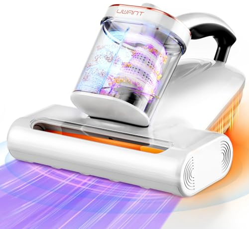 uwant Mattress Vacuum Cleaner, 16Kpa 450W Bed Vacuum Cleaner with 253.7nm UV-C Light, 149°F Heat, 36000 RPM/Min Tapping，HEPA Filter & Ultrasonic, Handheld Vacuums for Bed, Sofa, Couch, Crib