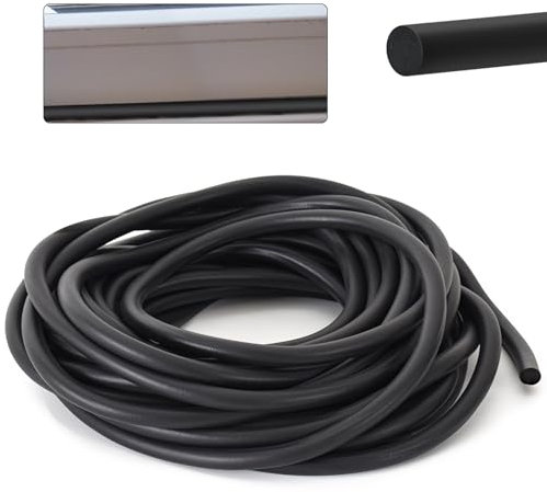 5 Meter Fugen Dichtschnur, Ø 4mm Dichtung Schaum Rundschnur, EPDM Runde Dichtschnur für Fugen, Schwarz Fugendichtschnur, Fugenfüllprofil für die Nahtdichtung von Türen und Fenstern, Wänden und Decken