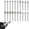 Frese Diamantate Set, Punte Diamantate per Pietra, Trapano Rivestite Diamantate, Utilizzato per Incidere, Levigare, Lucidare, Incidere e Forare Pietra, Vetro e Ceramica, 20 Pezzi