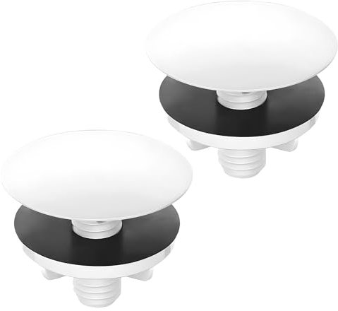 Wjelet 2 Pack Sink Blanking Cap, Kitchen Sink Hole Cover, White Ceramic Sink Tap Hole Stopper Blanking Plug Cover,for Kitchen Bathroom Basin Countertop Decoration 50mm