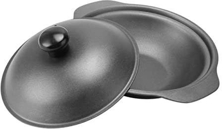 Alipis Olla De Hierro Fundido Para Arroz y Pollo Guisado Pequeña Tapa Resistente Caídas Utensilio Para Cocina De Guisos y Arroz Olla De Barro