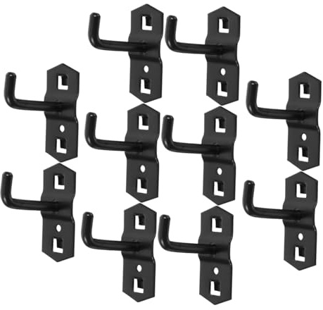 HOLIDYOYO 10pièces Lot De Crochets Muraux Carrés Pour Panneau Perforé Supports Robustes Pour Étagères De Rangement Modulables Fixation Murale Facile Pour Organiser Espaces De Travail Et Comm