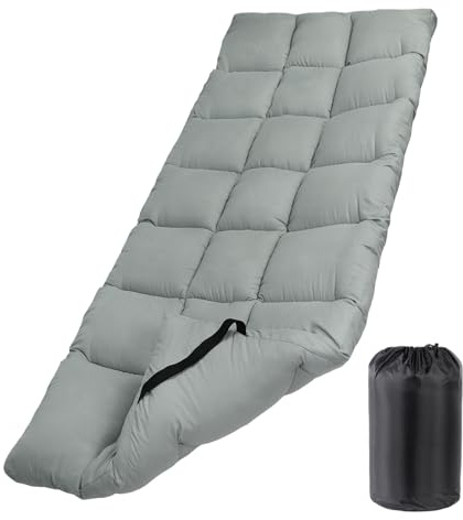 Tuphen Cot Mattress Pad-Cot Pads for Camping, Cot Mattress Topper, Camping Mattress Sleeping Pad 75x30 Soft Lightweight Quilted Pads for Camp Cot/RV Bunk/Narrow Twin Beds (Grey)