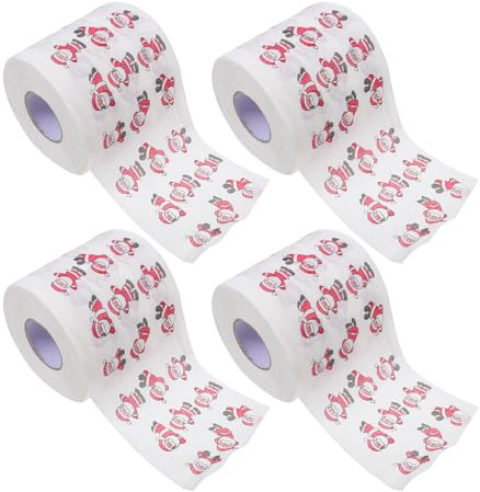 WOFASHPURET 4rotoli Tovaglioli Decorativi Carta Stampa Natalizia Articoli per Feste Tovaglioli per Casa
