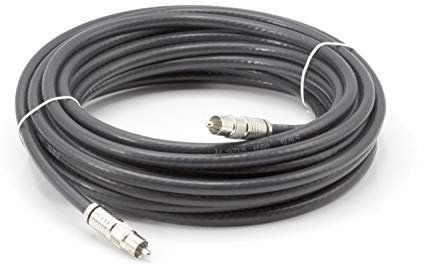 THE CIMPLE CO digital ljudkabel – digital koaxialkabel med RCA-anslutningar, 75 ohm – låg och hög frekvens RG6-koax – subwoofer-kabel – (S/PDIF) svart RCA-kabel, 300 meter