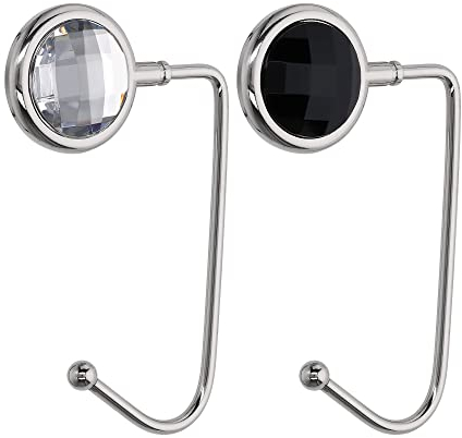 kwmobile 2X Tisch Handtaschenhalter Haken - Antirutsch Taschenhaken Halterung Handtaschen - Taschenaufhänger Halter in Handtaschenhalter Diamant