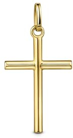 Amberta Allure Ciondolo a Forma di Croce Unisex in Oro Giallo 9 Carati: Croce Piccola in Oro