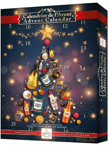 Calendario dell'avvento con liquore al cioccolato 270gr - Blu