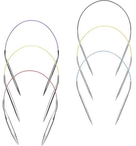 40cm Rundstricknadeln Set für Socken Stricknadeln Set Metall Knitting Needles Rundstricknadel