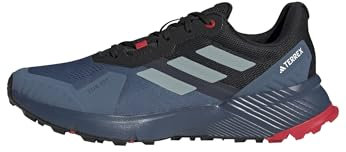 adidas Men's Terrex Soulstride RAIN.RDY Trail Running Shoes, Wonder Steel/Magic Grey/Pure Ruby, 10 UK