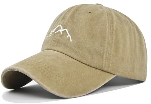 HANGSU Herren Vintage Baumwolle Baseball Cap Einstellbare Outdoor Sports Cap Unisex Schirmmütze, dunkles kaki, 56