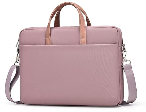 FUNSEED Bolsa cruzada para laptop de 14 y 15 pulgadas para mujeres y hombres, de gran capacidad, color sólido, impermeable, de poliéster