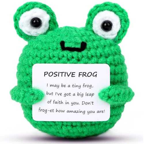 Kabwea Frog Figurine, Gift, Lucky Charm, Exam, Get Well Soon, Encouragement, Green, XL, Cartoonish, Miniature Figure