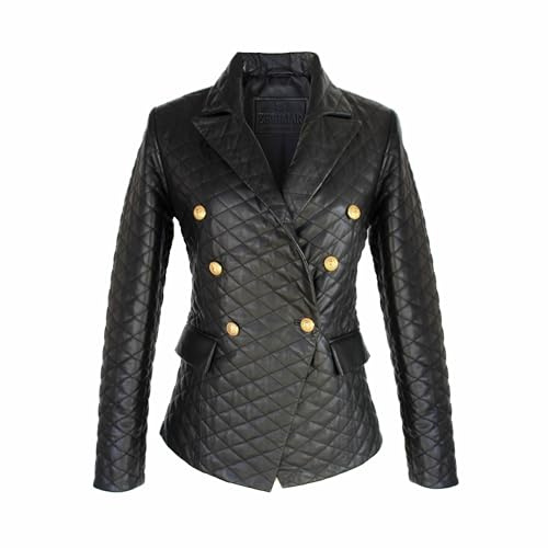 Zerimar Blazer de Piel para Mujer, Chaqueta de Cuero Elegante y Casual, Diseño Sofisticado para Vestir con Estilo, Moda Atemporal y Comodidad Garantizada