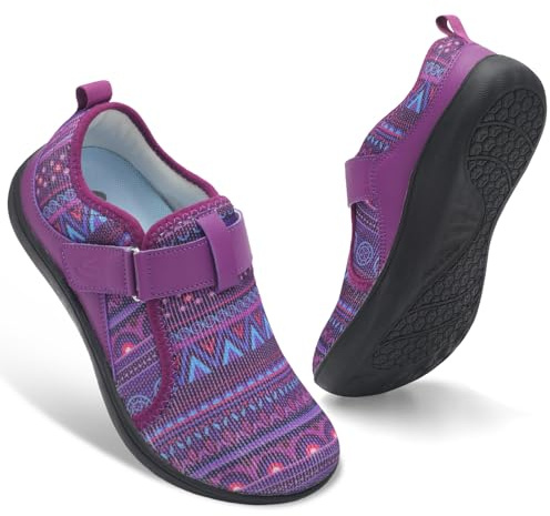 Spesoul Wide Womens Walking Shoes Adjustable Diabetic Shoes Breathable Zero Drop Barefoot Shoe Neuropathy Edema Nursing Shoe Wide Width Sneakers 8.5