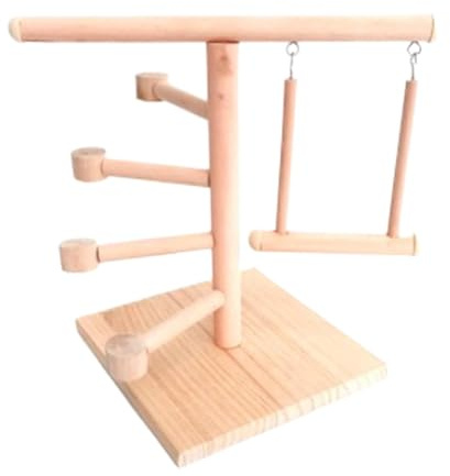 Aire de jeux pour oiseaux – Perchoir à oiseaux, aire de jeu pour calopsittes | Cadre d'escalade en bois naturel, centre d'activités multifonctionnel pour perruches, jouets pour jeunes vieux oiseaux
