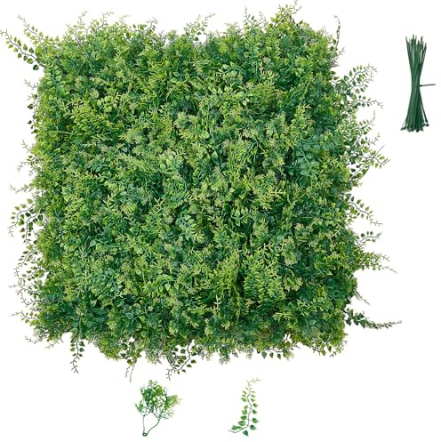 VEVOR Jardín Vertical Artificial 50,8 x 50,8 cm, Panel Decorativo de Pared 12 Unidades, Planta de Estilo Selvático, Pantalla de Privacidad, Decoración para Boda Exterior Interior Terraza Hogar Oficina