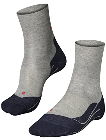 FALKE RU4 Endurance M So coton anti-ampoule 1 paire, Chaussettes de course Homme, Gris Light Grey 3406, 44-45
