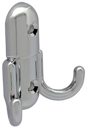 SIRO Kleiderhaken Römerberg, Rund, Zinkdruckguß - Chrom glänzend, 60 mm x 56 mm x 23 mm, LA 32 mm, 1786/ZN1