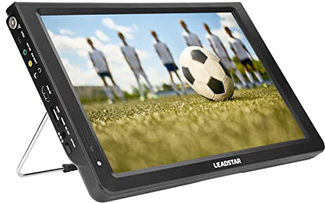Dpofirs 11,6-Zoll-Digital-Analog-Fernseher, tragbarer 1280x800 -T-T2-Fernseher Eingebauter Unterstützung TF-Karte USB und Audio für zu Hause, Auto, Flugzeug(Mich)