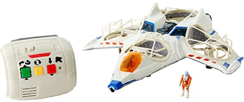 Hot Wheels RC Mattel Disney and Pixar Lightyear Spaceship with Buzz Lightyear Action Figure, Remote Control Drone