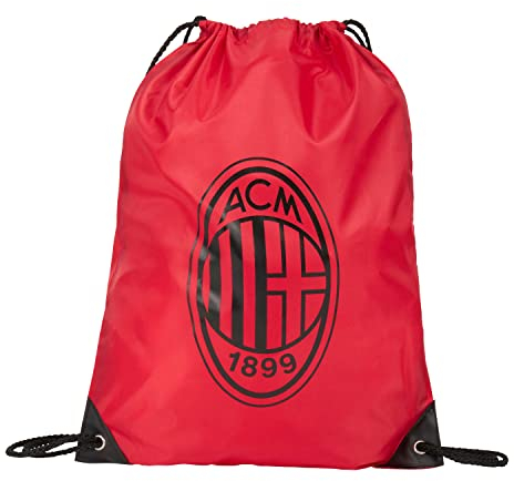AC Milan - Sacca per Palestra, Rossa con Logo Nero, Unisex