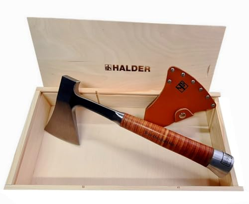 Halder Handbeil Lederschneidschutz Holzbox Weil Du scharf bist! 3555s003