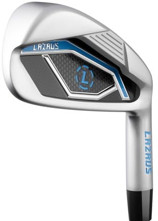 LAZRUS LAZ2 Premium Herren-Golfschläger-Sets/Einzelpersonen – entwickelt, um Ihr Golfspiel zu verbessern, rechte und linke Hand, abgestufte Stahlschäfte, verzeihende Golf-Eisen (Silber, #2 Eisen (1