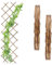 Relaxdays Rankgitter ausziehbar, 3er Set, 180x60 cm, Holz, Wandmontage, Rankhilfe Kletterpflanzen, Holzgitter, geflammt