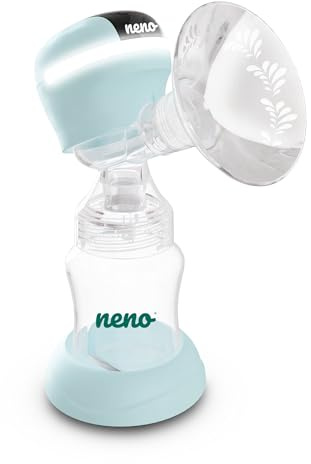 NENO Angelo Tiralatte Elettrico Portatile – Trifase Latte Pompa Senza Fili – Pompaggio Latte materno con Pompa Elettrica – Con 2 Sacchi & Tettarella – 9 Modalità & 9 Livelli – Senza BPA