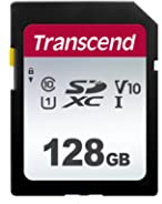 Transcend 128GB SDXC 300S Memory Card UHS- I, C10, U3, V30, 4K, Full HD, Up to 95/40 MB/s (Ideal for Digital Cameras) TS128GSDC300S