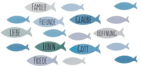 efco Wachsmotiv Fischschwarm Verzierwachs 8.5x5.0 cm aus Wachs Ganzjährig geeignet Blau