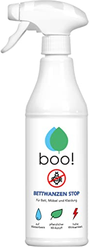 boo! Bettwanzen-Spray - Schutz vor Bettwanzen Mit Langzeitwirkung - Hochwirksames Insektizid Auf Wasserbasis - 500 ml