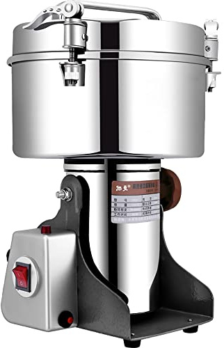 Toplionace 220V Elektrisk Pulverkvarn, 3600W 43000rpm Rostfritt Stål Kryddtorn Malningsmaskin Kommersiell Spannmålskross, Kapacitet 4500g