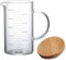 Hitzebeständiges Glas, Messbecher aus Glas, Milch Messbecher, Messbecher mit Deckel, für Saft, Milch und Backen (500ML)
