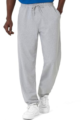 ROSS CAMP Pantaloni da Jogging da Uomo - Pantaloni Sportivi da Uomo Lunghi in Cotone, Pantaloni da Allenamento per Il Tempo Libero, Jogger da Viaggio Moderni (Grigio, M)