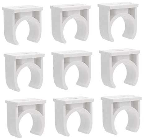 Artibetter Supporto u Per Tubazioni Clip Per Tubo Elettrico Ganci Regolabili Per Tubo Bianco