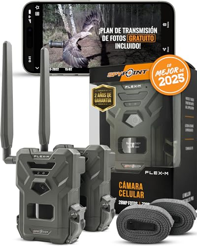 Spypoint Flex-M Hunting Camera with Photo and Video Transmission 28 Megapixel with Night Vision, Free App for Your Smartphone