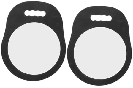 Beaupretty Espejo De Mano Grande y Cuadrado 2 Piezas Antifragmentos con Almohadilla De Espuma para Peluquería Profesional, Resistente, De Alta Resolución, Uso Salones De Belleza