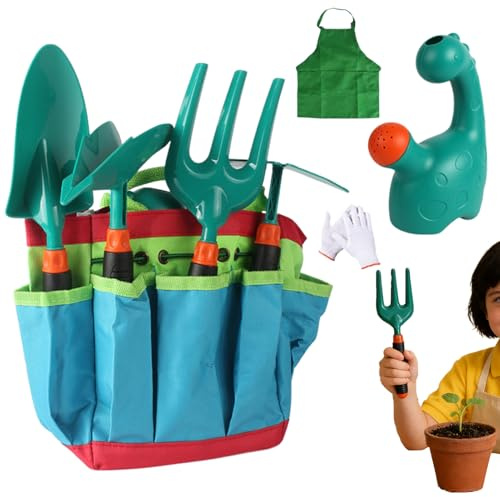 Kinder-Gartenwerkzeug-Set – Pflanzwerkzeuge, Leichte, Sichere Kinder-Gartenwerkzeuge, Pädagogisch Leichtes Spielzeugset, Kinder-Gartenwerkzeug – Für Kinder, Junge Gärtner, Die Die