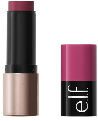 e.l.f. Soft Glam Cream Blush Stick, Buildable Cream Blush for A Natural Flush & Satin Finish, Made with Shea Butter, Vegan & Cruelty-Free, Plum Intended